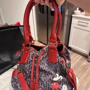 Mickey Mouse Red and Gray Handbag